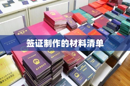 汝阳签证制作的材料清单